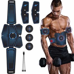 ABS Karın Kas Eğitmen Elektrikli Basın Stimülatörü Zayıflama Fitness EMS Egzersiz Makinesi Ev Gym Ekipmanları Eğitim 220111