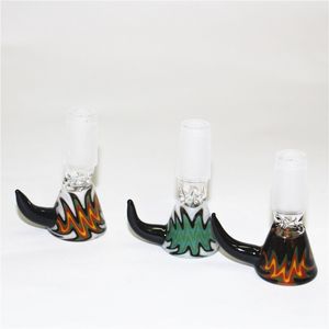 narghilè 14mm Heady Glass Slides Ciotole Pezzi Bong Ciotola Maschio Fumo Tubi d'acqua Ash Catcher Bubbler Dab Rigs Bong