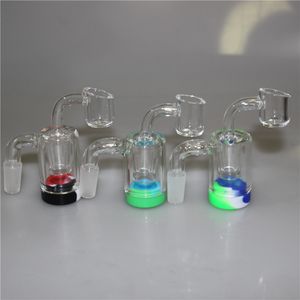 Hookah Silicone Reclaim Catcher tjockt glas 14mm Ash Catcher Ashcatcher för Hosahs Bong Rökningstillbehör Banger Cigarett