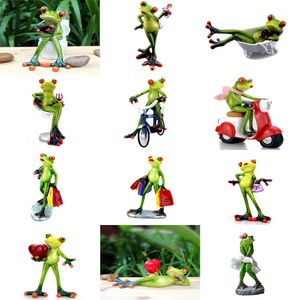 Harz Frosch Figur Figur dekorative Tier Statue Dekoration Ornament für Tisch Schreibtisch Home Office Dekor Sammlerstück Weihnachtsgeschenke 201210