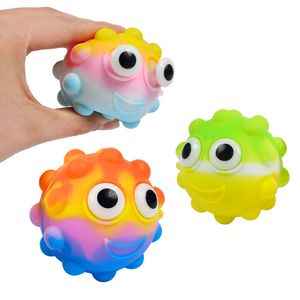 3D Squeeze Fidget Toys Push Bubble Square Round Dekompression kniffliges Pinch Toy