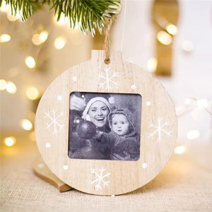 Christmas Decorations DIY Wooden Po Frame Pendants Hanging Home Decor Wall Picture Xmas Ornaments Decorations1