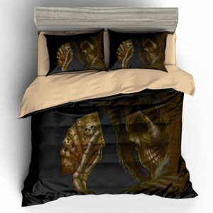 Fanaijia 3D Açúcar Skull Bedding Set King Size Bohemian Crânio Imprimir Duveta Cobertura Conjunto com Pillowcase Cama Queen Melhor Presente Begline 201113