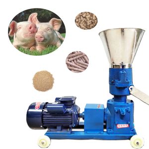 Moinho de pellets 220V 380V Multifuncional para alimentação, máquina de fabricação de pellets de alimentos para uso doméstico, granulador de ração 100kg/h-120kg/h