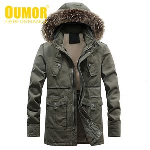 Erkekler Kış Yeni Rahat Uzun Kalın Sıcak Polar Ceket Parkas Erkekler Ourfit Moda Kürk Yaka Kapşonlu 100% Pamuk Parkas Erkekler 3XL 201028