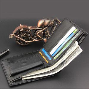 Venda quente prática bolso moeda bifold casual bolsa portátil clássico pu couro simples homens carteira de carteira de carteira presente magro