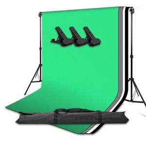 ingrosso Green Screen-Photo Studio Portable Backdrop Kit Kit x2m Sfondo Schema Sistema di supporto Bianco Nero Green Screen Chroma Key Photography BackDrop1
