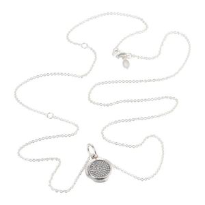 Okrągły Naszyjnik Dangle Naszyjnik Wisiorek Sterling Silver Biżuteria Europejski Styl Moda Kobieta Biżuteria Dokonywanie Chorker Łańcucha Q0531