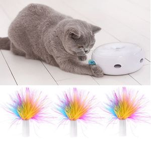 I giocattoli interattivi del gatto automatico dell'animale domestico di 3Pcs sostituiscono il giocattolo rotante elettronico della piuma Sostituiscono la piuma T200720