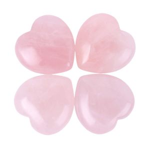 Healing Crystal Natural Rose Quartz Love Heart Worring Stone Chakra Reiki Równoważenie dla DIY Craft 1 