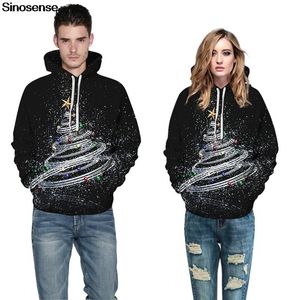 Men Women Autumn Winter Christmas Sweater 3D Funny Printed Holiday Party Xmas Hoodie Sweatshirt Pullover Ugly Christmas Sweater