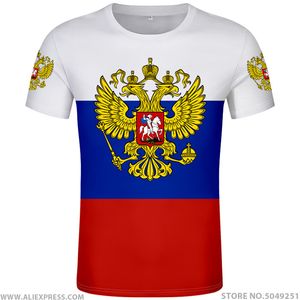 RUSSIA t shirt free custom made name number rus socialist t-shirt flag russian cccp ussr diy rossiyskaya ru soviet union clothes LJ200827