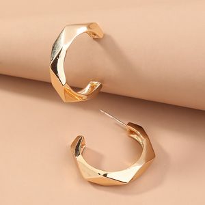 Gold Cut Design C Form Mode Charme Ohrringe Sier Frau Schmuck