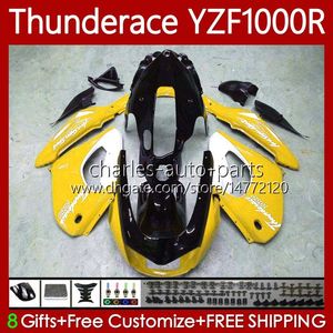 Bodys Kit for Yamaha Thunderace Yzf 1000 R 1000r Yzf1000R 96-07 87No.112 YZF-1000R 96 03 04 05 06 07 YZF1000-R 1996 1997 1998 1999 2000 2001 2002 2007 페어링 옐로우 블크