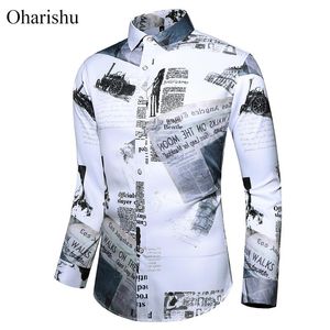 Autumn Personality Printed Shirts Fashion Brand Shirt For Men Button Up Long Sleeve Casual Floral Shirt Mens Clothes 5XL 6XL 7XL