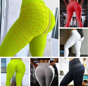 Womens Active Push Up Leggings Yoga Solido Yoga Jogging Tridimensionali Pattern Pantaloni da piede per angolo di pesca