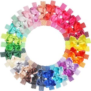 30 Colors Baby Mesh Knotted Headbands Girls Big 6 inches Hair Bows Head Wraps Newborn Infants Toddlers Hairbands LJ201226