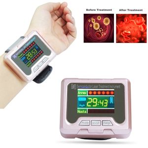 650nm Laser Therapy Watch Wrist Diode High Blood Pressure High Blood Fat Sugar for Diabetes Treatment Nose Rhinitis Cure Lllt