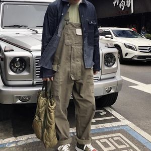 Fashion-Fashion Streetwear Men Fashion Design Suspender Jumpsuit Loose Straight Pocket Bib Men's Overalls Casual Trousers Jumpsuit LJ200827