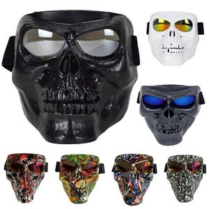 Outdoor Airsoft Shooting Face Protection Gear Tactical Paintball Halloween Cosplay Horror Gost Skull Mask NO03-328