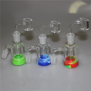 Yeni nargile cam kül yakalayıcı 90 45 derece 14mm 18mm Matrix PERC Ashcatcher Bubbler Cam Su Boru Yağ Donanları