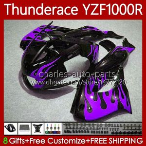 Corpo OEM per YAMAHA YZF1000R Thunderace YZF 1000R 1000 R Fiamme viola 96-07 Carrozzeria 87No.127 ZF-1000R 96 97 98 99 00 01 YZF1000-R 02 03 04 05 06 07 Kit carenature 1996 2007