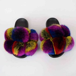 Kapcie NXY Lato z kolorami Fox Fur Woman 220127