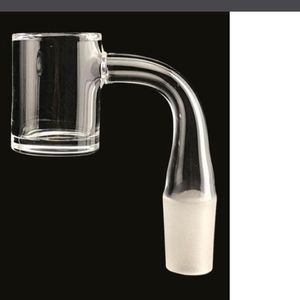 25mm quartz banger nail water pipes with thick bottom clear quartz flat beveled domeless banger machine joint for smoking