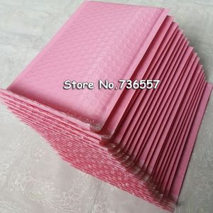 Rosa 5.1x7.8inch / 130x200mm utilizável espaçoso poli bolha mailer envelopes acolchoado saco de correspondência auto selagem [100 pcs] y200709