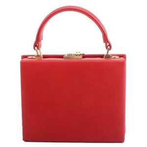 Fashion Lady Dinner Bag Female Portable Diagonal Pu Material Solid Color Temperament Small Square Bag