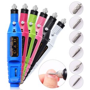 Profissional Elétrica Drill Drill Machine Kit Manicure Máquina Nail Art Caneta Pedicure Arquivo Sander Sander Polidor Ferramentas Faixas