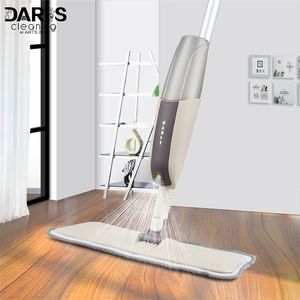 Spray Mop With Reusable Microfiber Pads 360 Degree Metal Handle Mop for Home Kitchen Laminate Wood Ceramic Tiles Floor Cleaning 211224