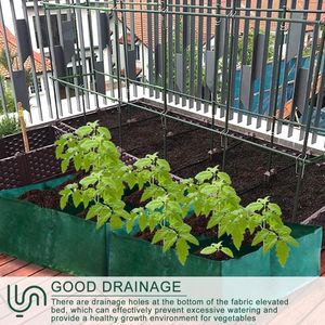 Wholesale gardening beds resale online - Planters Pots Grids Garden Fabric Raised Planting Bed For Vegetable Planter Flowers Growing Bags Household Plant Gardening Pot Container