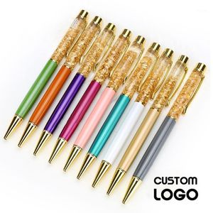 Ballpoint Pens Laser Lettering Customized Logo Gold Foil High-grade Office Business Signature Pen Creative Student Wedding Gifts