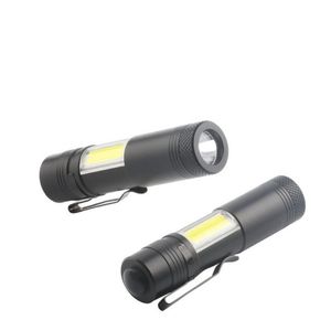 휴대용 손전등 검은 조정 가능한 미니 밝은 빛 포커스 편리한 배터리 무료 여자 남자 전기 토치 야외 하이킹 8 5HL K2