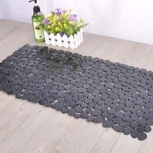 SAFEBET Stone Bath Mat Anti Slip Bathtub Mats Suction Cup Shower Cushion Long Kitchen Foot Pad PVC Antiskid Bathroom Accessories Y200407