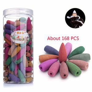 Aproximadamente 168pcs cones incenso de vela perfumada incenso jasmim lavanda mistura flores perfumadas perfumadas