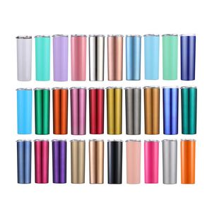 Wholesale plastic tumblers with lids and straws for sale - Group buy 20oz Tumbler Stainless Steel Vacuum Insulated Straight Cup Beer Coffee Mug Glasses with Lids and Plastic Straws Colors