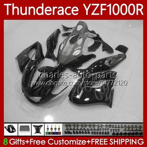 Fairings for Yamaha YZF1000R Thunderace YZF 1000 R 1000R 96-07 grå svart 87no.85 YZF-1000R 1996 1997 1998 1999 2000 2001 2002 2007 YZF1000-R 96 03 04 05 06 07 Kropps kit