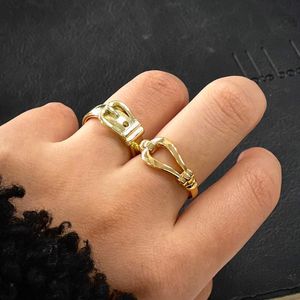 Cluster Rings Punk Stainless Steel For Women Geometric Open Finger Ring Statement Lock Charms Women's Chain Jewelry Gift