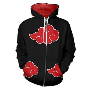 Anime Cosplay Jacken Kleidung Kostüme Männer Hoodies Sweatshirts Uzumaki Akatsuki Haruno Sakura Hut Kleidung Zipper Tops Q1222