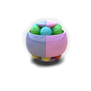 Obrotowa fasola Palcówka Cube Gyro Fidget Zabawki Dla Dzieci Dorośli Stresowy Relief Spin Puzzle Puzzle Ball W2