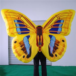インフレータブルコスチュームの装飾のためのLEDと送風機が付いているカスタマイズされた高いシミュレーションの膨脹可能な蝶のスーツ