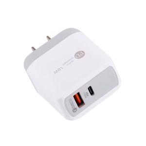 Carregador rápido USB PD 18W QC 3.0 para iPhone UE EUA Plugue carregadores rápidos para Samsung S10 Huawei