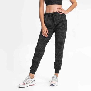 ABS LOLI Naked Feel Joggers Women Drawstring Waist Workout Yoga Tapered Sweatpants Women s Track Cuff Sport Pants With Pockets H1221