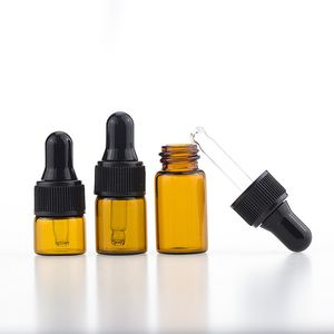 DHGATE SALE 1ML 2ML 3ML 5ML AMBER GLASS SERUM DROPPER BOTTL