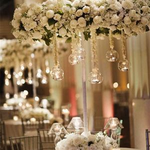 12pcs 6 / 8cm Suspensão Teetight Titular Vidro Vela Titular Globos Terrário Casamento Castiçal Vaso Home Hotel Bar Decor T200108