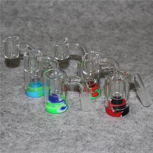 14mm 18mm Male Female Glass Ash Catcher With 10ML Silicone Container Reclaimer Ashcatchers For Quartz Banger Water Bongs Dab Rigs