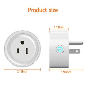 Smart Timing Soquete US Wifi Plug Wireless Outlet Controle de voz Smart Sockets Trabalho com Alexa Google Home Tuya App