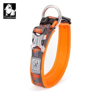 Truelave Pet Collar Melhor Neoprene Acolchoado 3M Reflexivo Colar De Cão Para Grande Médio Bônus Pequeno Cão Tracker Tag YC1854 201125